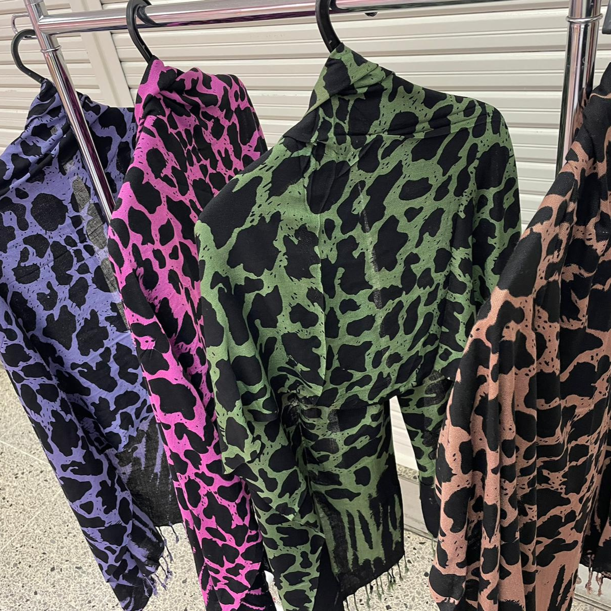 Cute and Bright Animal Print Shawl Scarf