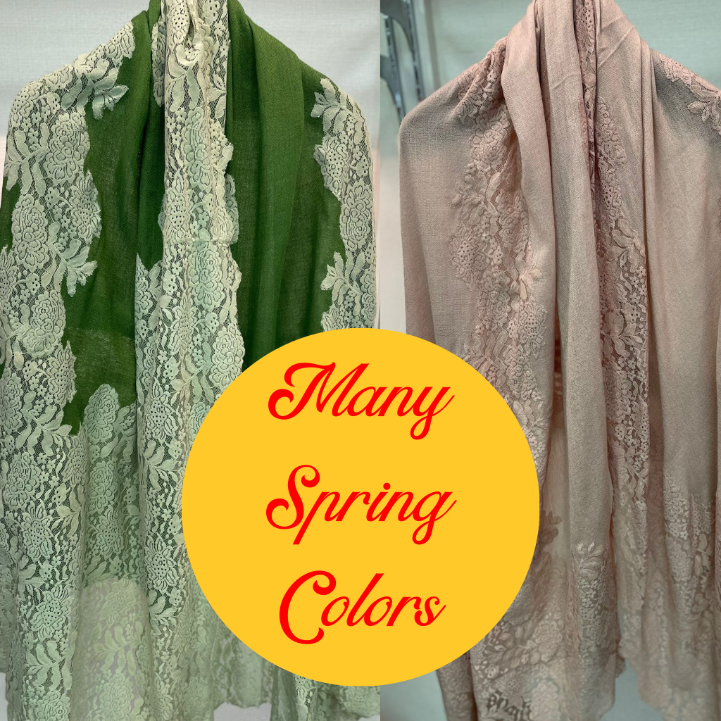 Lace and Wool Shawl Scarf