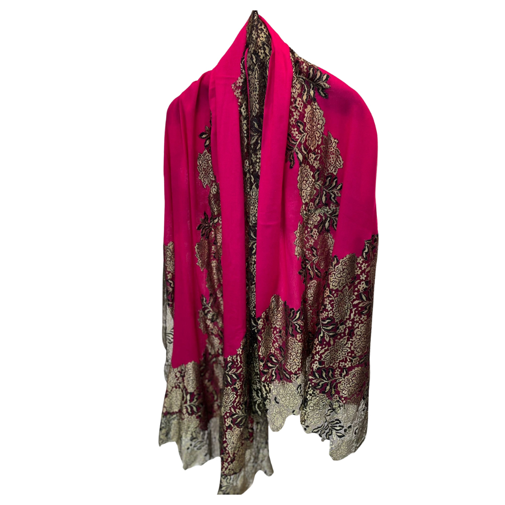 Lace and Wool Shawl Scarf