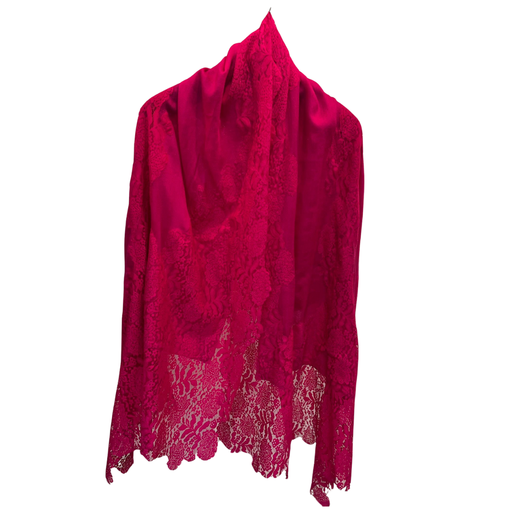 Lace and Wool Shawl Scarf