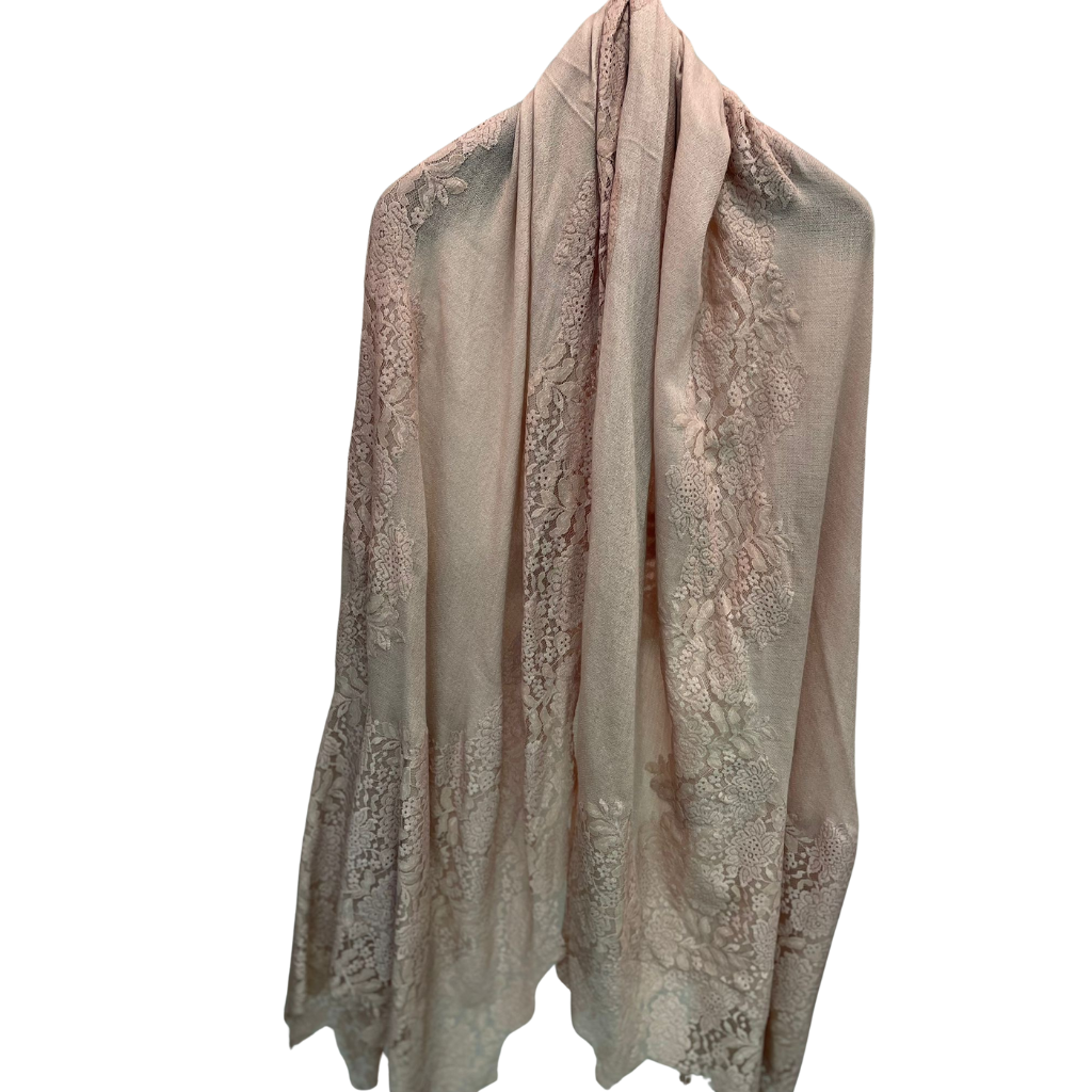 Lace and Wool Shawl Scarf