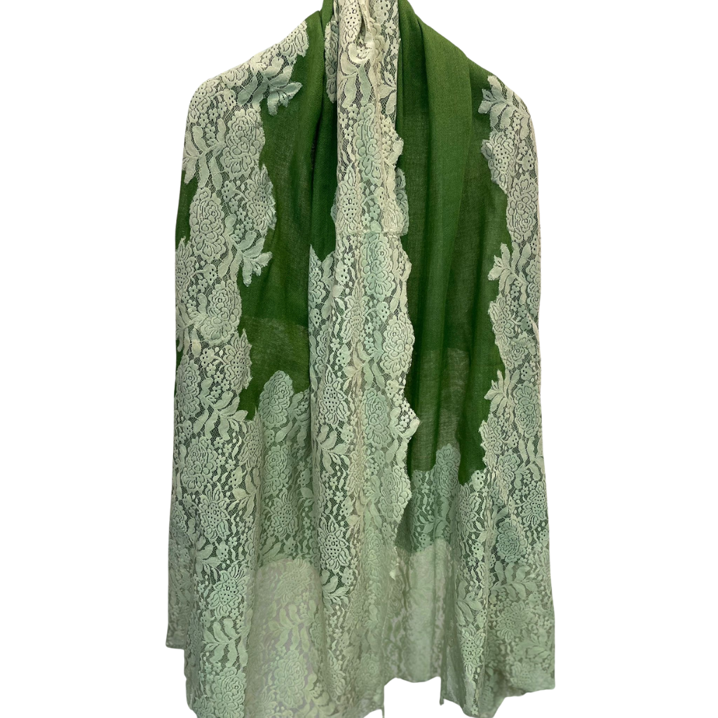 Lace and Wool Shawl Scarf