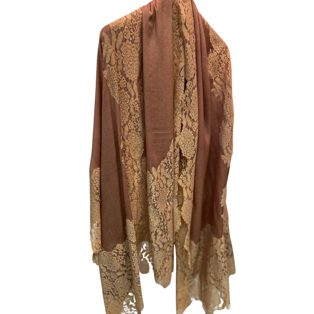 Lace and Wool Shawl Scarf